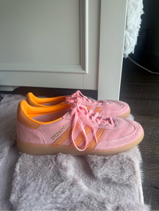 adidas Shoes - adidas pink and orange Spezial Suede Sneakers